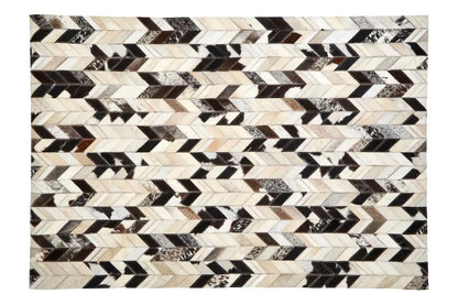 Bosie Safira Black and White Leather Rug