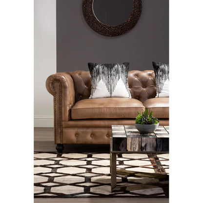 Bosie Ozella Black and White Embroidered Cushion
