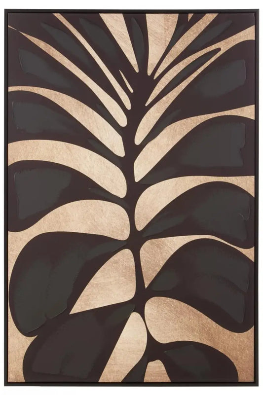 Black Leaf Wall Art