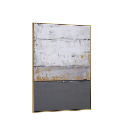 Astratto Grey and Gold Foil Wall Art