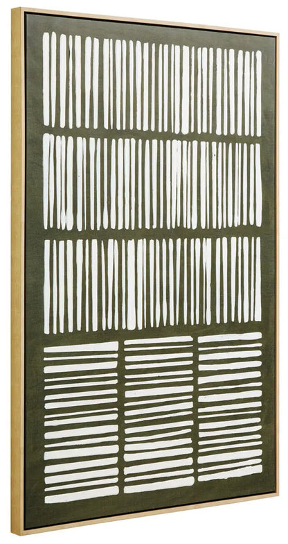 Astratto Green Textured Canvas Wall Art