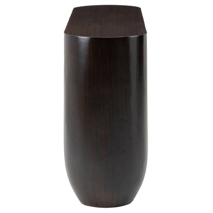 Gabelle Oval Ebony Bamboo Console Table