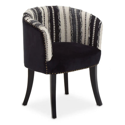Cefena Black and White Chair