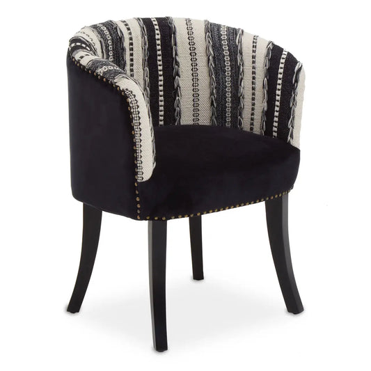 Cefena Black and White Chair