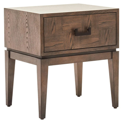 Dimaro One Drawer Antique Grey Side Table