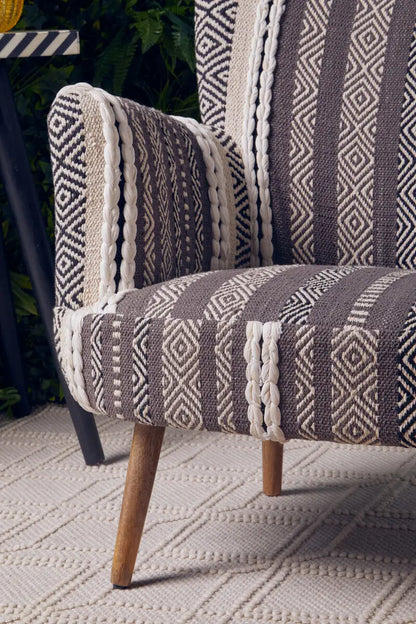Cefena Grey And White Chair