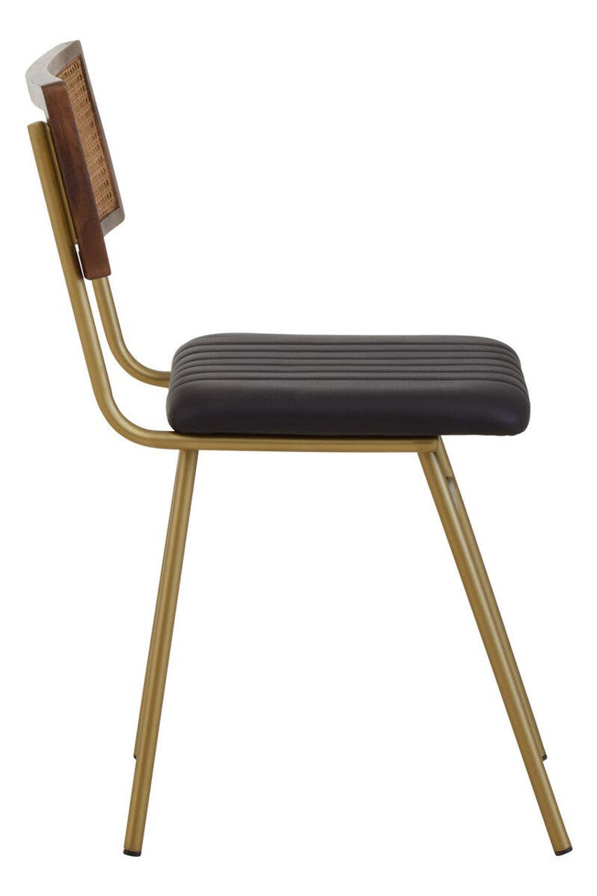 Buffalo Black Leather Dining Chair