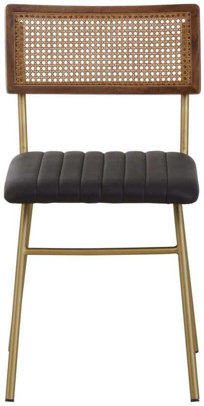 Buffalo Black Leather Dining Chair