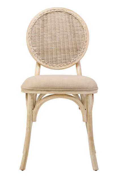 Cebu White Wash Elm Wood Dining Chair