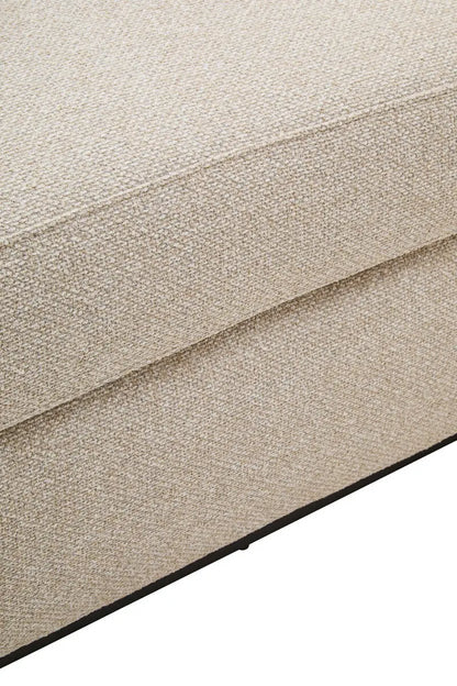 Oratino Ivory Linen 3 Seater Curved Sofa