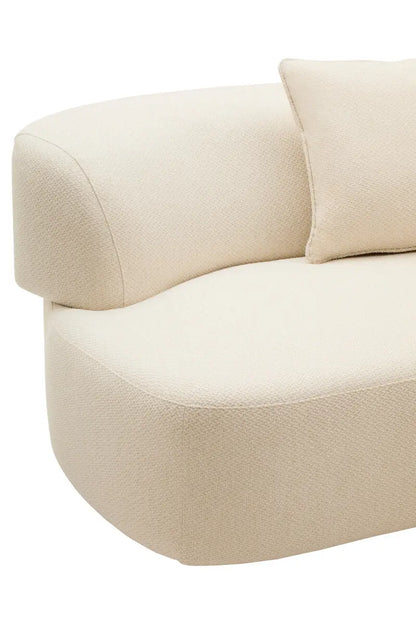 Ozzano Cream Linen 3 Seater Sofa