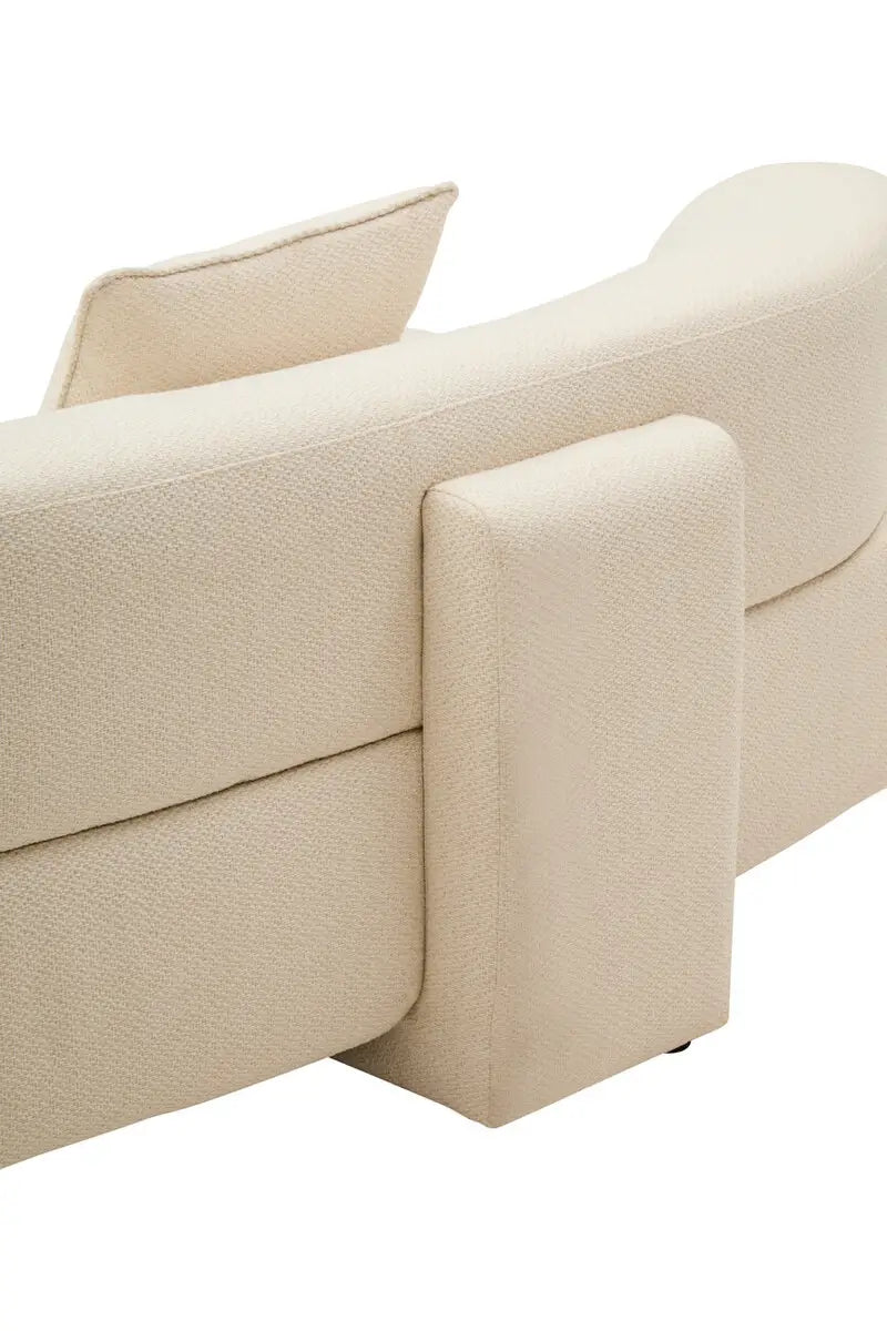 Ozzano Cream Linen 3 Seater Sofa