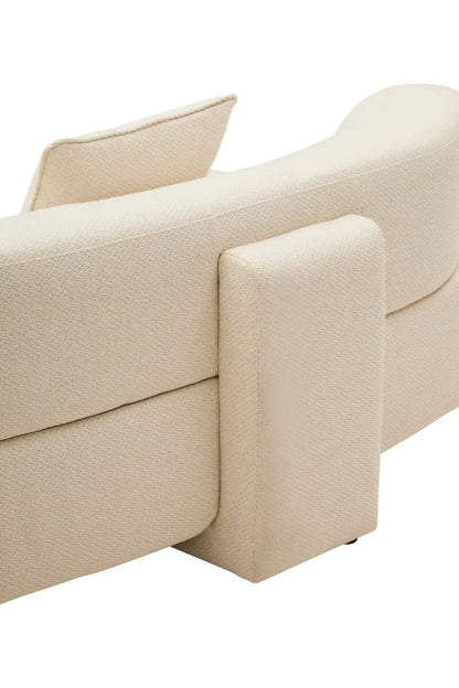 Ozzano Cream Linen 3 Seater Sofa