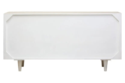 Sita Four Door Whitewash Abstract Sideboard