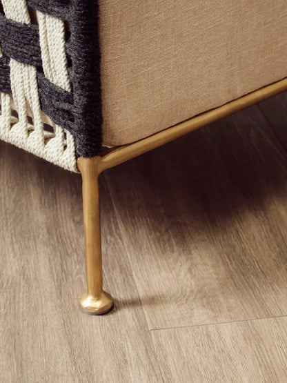 Satna Black And White Jute Chair