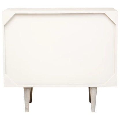 Satna Two Door Greywash Carved Mango Wood Sideboard