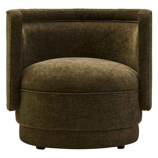 Drake Forest Green Curved Chair