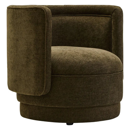 Drake Forest Green Curved Chair
