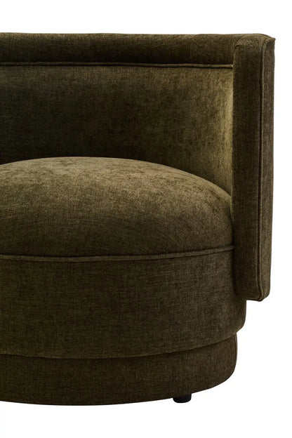 Drake Forest Green Curved Chair