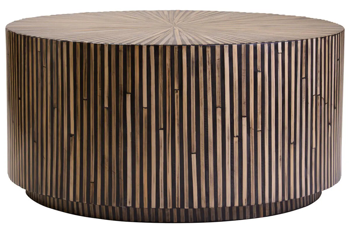 Bambusa Bamboo Inlay Round Coffee Table