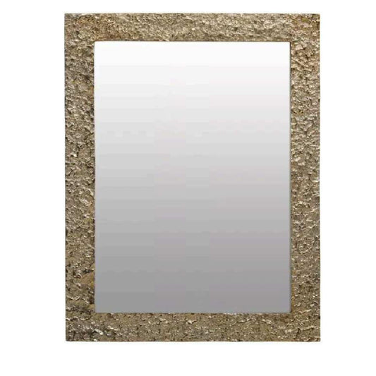 Akola Textured Gold Finish Rectangular Wall Mirror