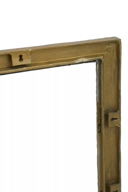 Akola Textured Gold Finish Rectangular Wall Mirror